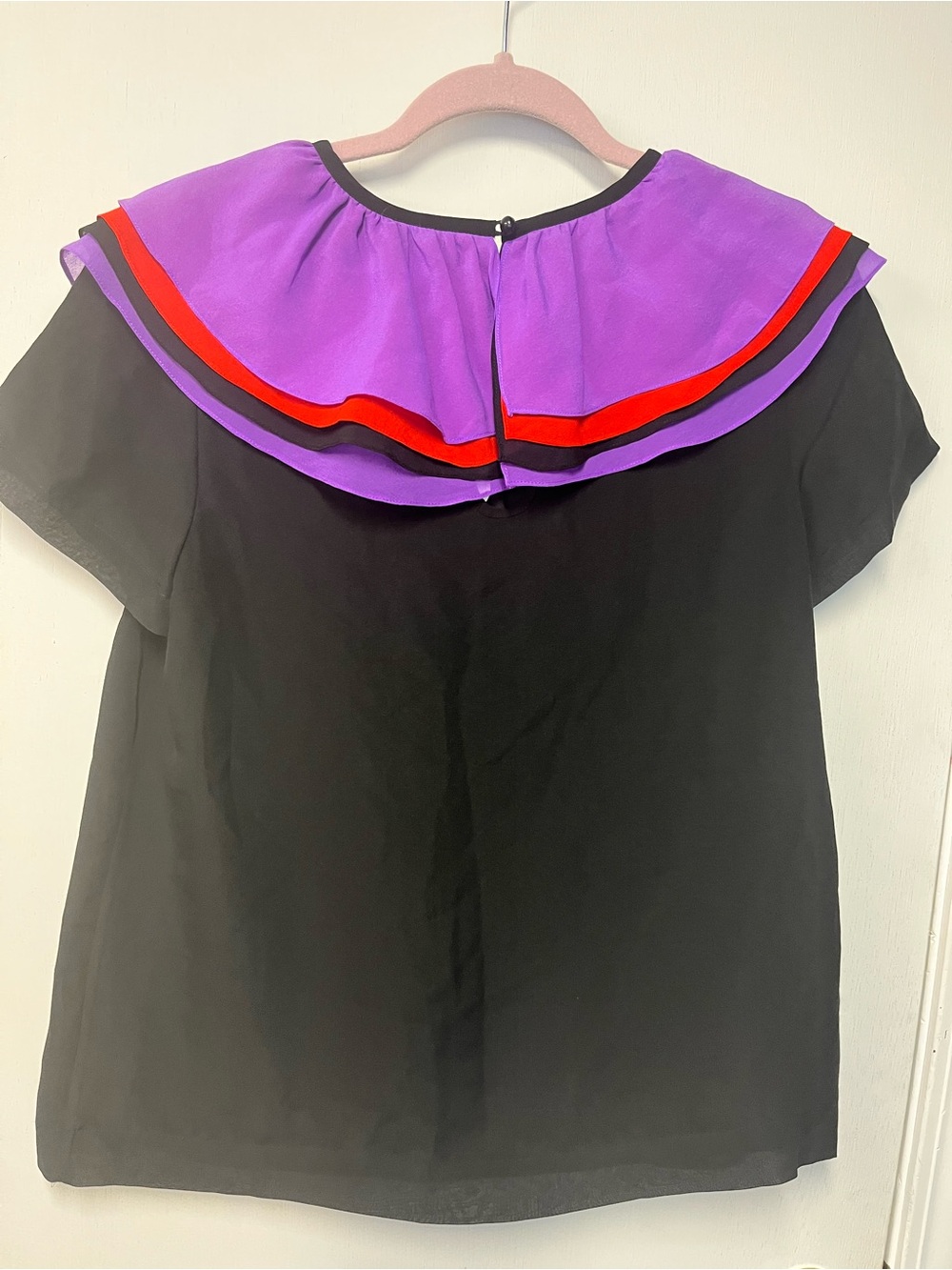 Kate Spade Colorblock Ruffle Neck Blouse - Picture 6 of 6